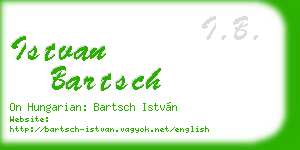 istvan bartsch business card